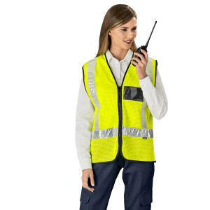 Airport Hi-Viz Reflective Full Zip Vest(15pcs)